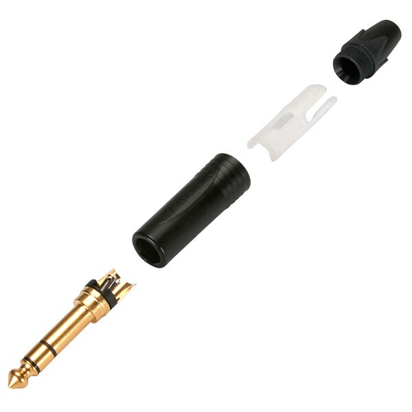 Main product image for Neutrik NP3X-B Plug 1/4" Stereo Black/Gold 092-320